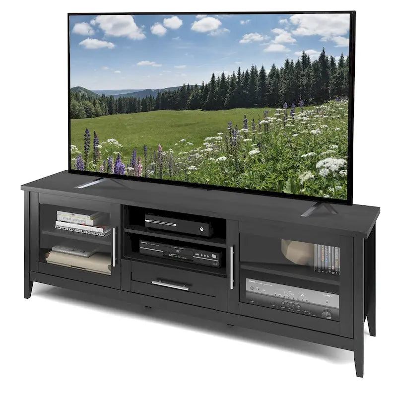 Mobile TV con ante in vetro, per TV fino a 85"