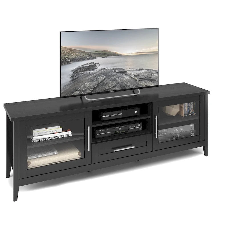 Mobile TV con ante in vetro, per TV fino a 85"