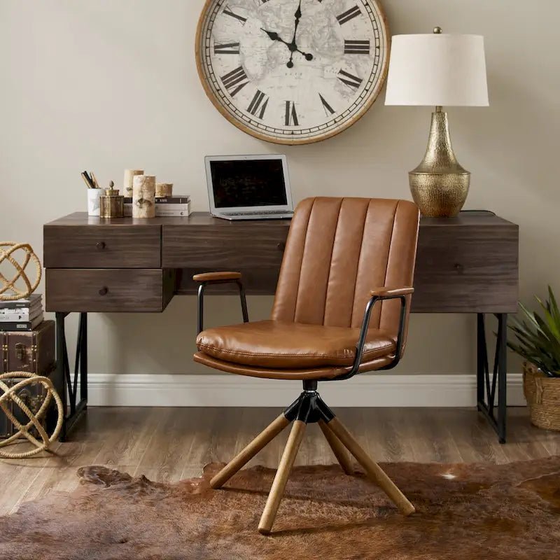 Set di 2 sedie da ufficio girevoli Mid-Century