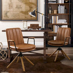 Set di 2 sedie da ufficio girevoli Mid-Century