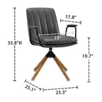 Set di 2 sedie da ufficio girevoli Mid-Century