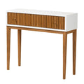 Consolle Bicolore con Cassetto Stile Mid-Century Modern