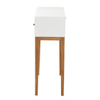 Consolle Bicolore con Cassetto Stile Mid-Century Modern