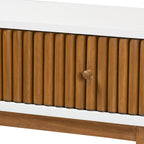 Consolle Bicolore con Cassetto Stile Mid-Century Modern