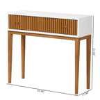 Consolle Bicolore con Cassetto Stile Mid-Century Modern