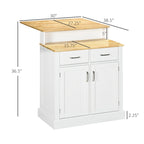 Mobile Credenza da Sala da Pranzo con Contenitore, Piano a 2 Livelli, Ripiani Regolabili e Cassetti