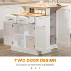 Mobile Credenza da Sala da Pranzo con Contenitore, Piano a 2 Livelli, Ripiani Regolabili e Cassetti