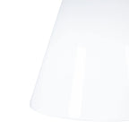 Tavolino da caffè moderno a cono per soggiorno, finitura lucida, diametro 90 cm, nero o bianco