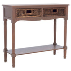 Consolle con cassetto in rattan e ripiano inferiore - 91,44 L x 33,02 P x 81,28 A cm