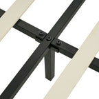 Letto a piattaforma Queen Size con testiera contenitore e porte USB