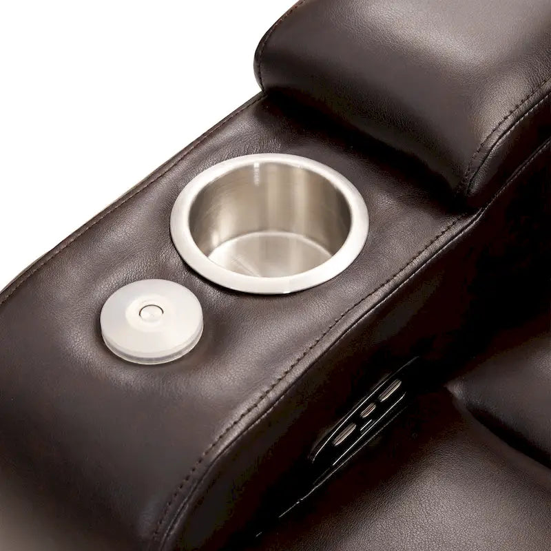 Poltrona reclinabile elettrica con portabicchieri e porta USB