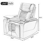 Poltrona reclinabile elettrica con portabicchieri e porta USB