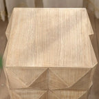 Tavolino rotondo in legno con design a botte