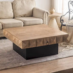 Tavolino rotondo in legno con design a botte
