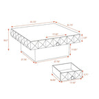 Tavolino rotondo in legno con design a botte
