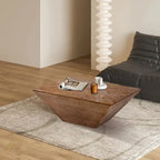 Tavolino rotondo in legno con design a botte
