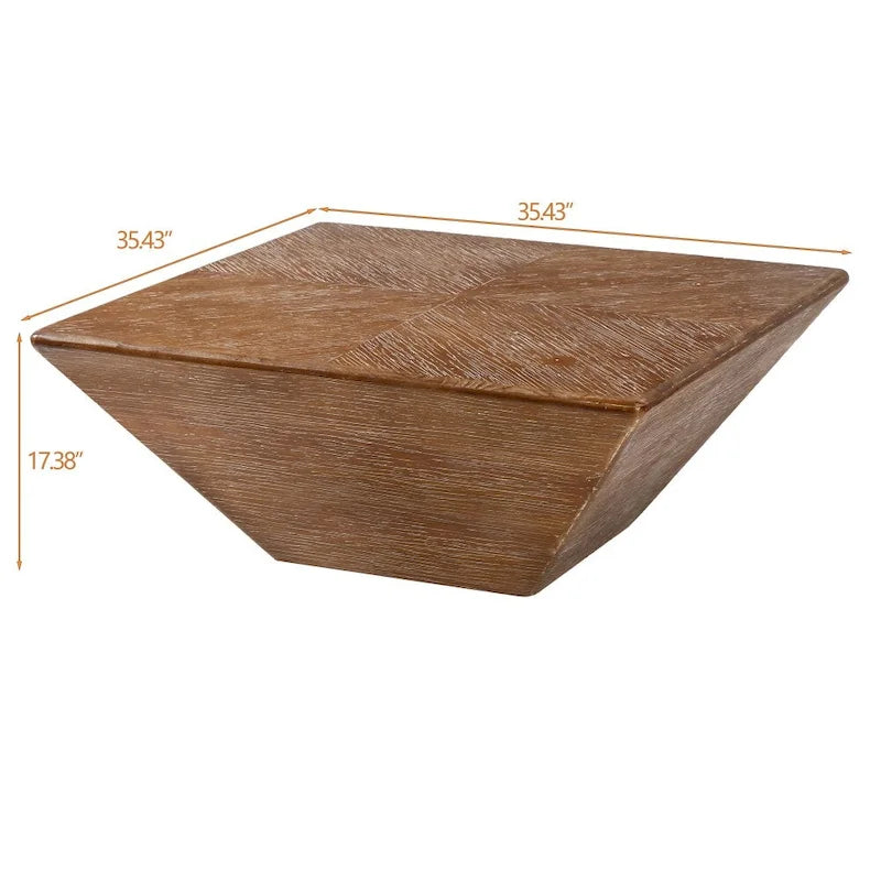Tavolino rotondo in legno con design a botte