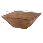 Tavolino rotondo in legno con design a botte