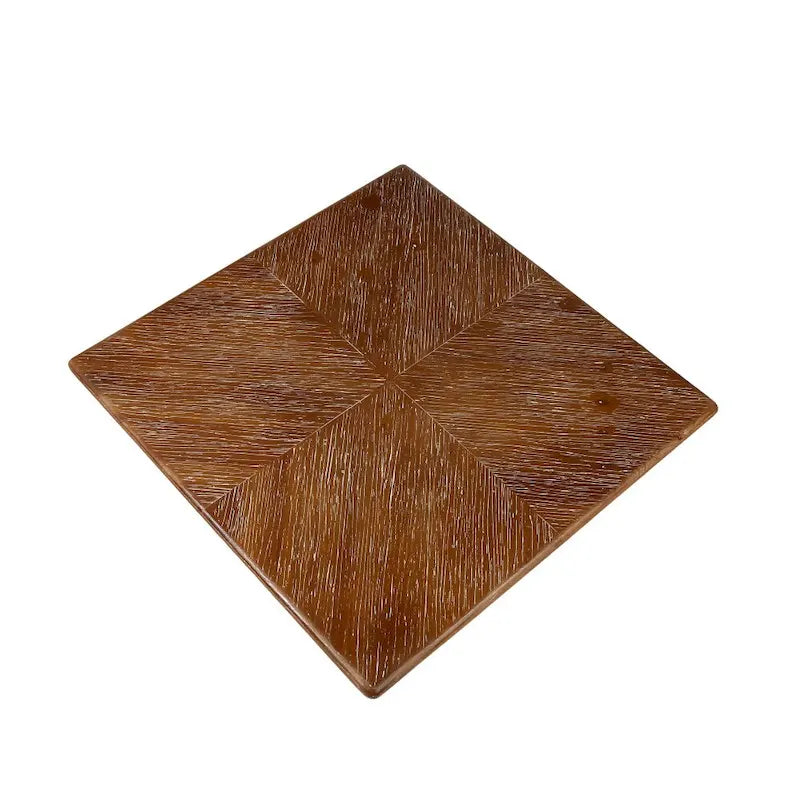 Tavolino rotondo in legno con design a botte