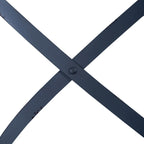 Sedia laterale con schienale a X in metallo anticato - Bianco antico (Set di 2)