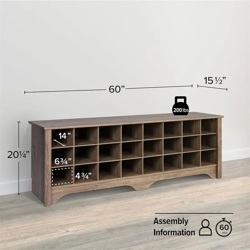 Panca Cubo Porta Scarpe da Ingresso con 24 Scomparti