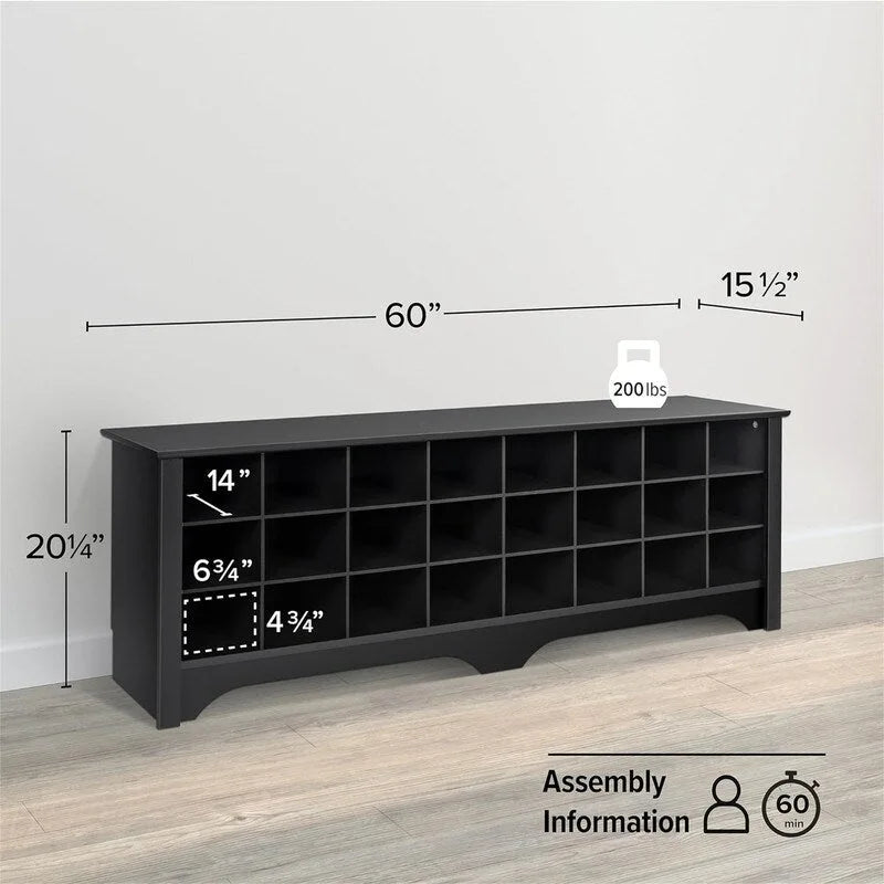 Panca Cubo Porta Scarpe da Ingresso con 24 Scomparti
