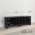 Panca Cubo Porta Scarpe da Ingresso con 24 Scomparti
