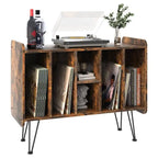 Supporto porta dischi in vinile a 3 livelli con gambe in metallo, 84,1L x 34,5P x 67,3A cm