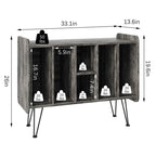 Supporto porta dischi in vinile a 3 livelli con gambe in metallo, 84,1L x 34,5P x 67,3A cm